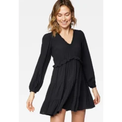 Mavi Minikleid »LONG SLEEVE DRESS«, Kurzes Kleid -Deutschland Glanz Dame Verkaufs-Shop 0213e6aeed6705bf2b6b89d128c13a53