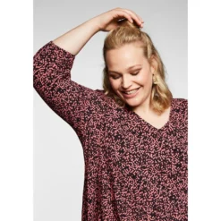 Sheego Druckkleid »Kleid«, Mit Pünktchendruck, In Leichter A-Linie -Deutschland Glanz Dame Verkaufs-Shop 0540b35342fdd0554c33a552d12d4d24