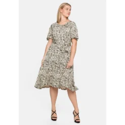 Sheego Sommerkleid »Kleid«, Mit Kurzen Flügelärmeln