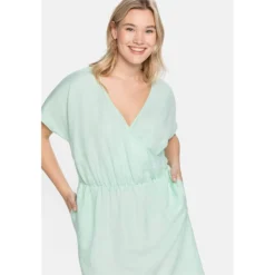 Sheego Sommerkleid »Kleid«, In Wickeloptik, Mit V-Ausschnitt -Deutschland Glanz Dame Verkaufs-Shop 1427a93e80aee7bddde6f9e2eb5d5ce0