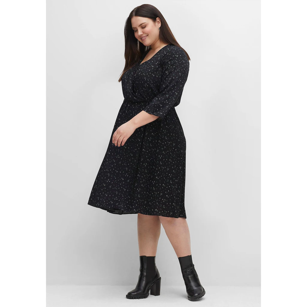 Sheego Druckkleid »Kleid«, In Wickeloptik, Mit Alloverprint 3 Sheego Druckkleid »Kleid«, In Wickeloptik, Mit Alloverprint