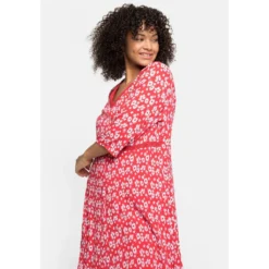 Sheego By Joe Browns Blusenkleid »Kleid«, Mit Blumendruck Und Spitzenbesatz -Deutschland Glanz Dame Verkaufs-Shop 1c65392bdc44cbd73721fc8aff7381b1