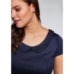 Sheego By Joe Browns Cocktailkleid »Kleid«, Mit Bubikragen Und Stoffgürtel -Deutschland Glanz Dame Verkaufs-Shop 3317b2ff47697fc1dd9b5b136888428b