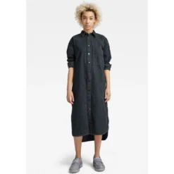 G-Star RAW Hemdblusenkleid »Long Shirt Kleid« -Deutschland Glanz Dame Verkaufs-Shop 375d4a4bce25447fe097f626a59fc4e2