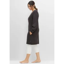 Sheego Sweatkleid »Relax-Kleid«, Aus Interlock, Mit Tiefem V-Ausschnitt -Deutschland Glanz Dame Verkaufs-Shop 40027f3dad3791c855418a4cf128b140