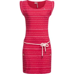 Ragwear Sommerkleid »Tag Waves«, Leichtes Kleid Mit Maritimem Wellen-All-Over-Print