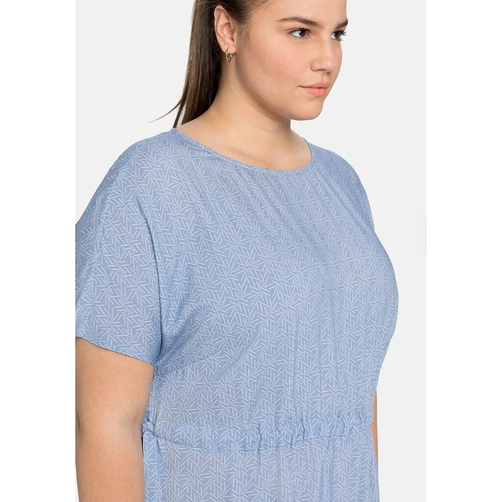 Sheego Sommerkleid »Kleid«, Mit Alloverdruck Und Taillen-Bindeband 5 Sheego Sommerkleid »Kleid«, Mit Alloverdruck Und Taillen-Bindeband – Bild 3