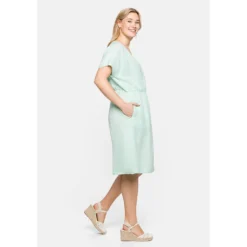 Sheego Sommerkleid »Kleid«, In Wickeloptik, Mit V-Ausschnitt -Deutschland Glanz Dame Verkaufs-Shop 64f8046bbdea1a617ee03b6d21d32717