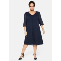 Sheego Cocktailkleid »Kleid«, Im Layerlook, Aus Chiffon Und Viskose -Deutschland Glanz Dame Verkaufs-Shop 69c6168696be3cb696cbb85669bd6600