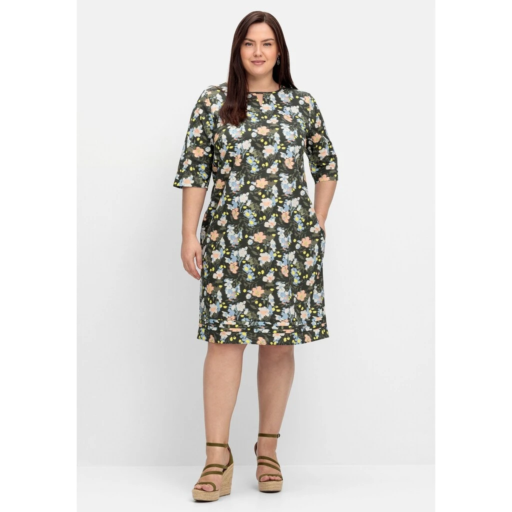 Sheego Druckkleid »Kleid«, Mit Femininem Blumendruck 3 Sheego Druckkleid »Kleid«, Mit Femininem Blumendruck