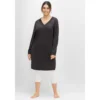 Sheego Sweatkleid »Relax-Kleid«, Aus Interlock, Mit Tiefem V-Ausschnitt -Deutschland Glanz Dame Verkaufs-Shop 7e406ff435073ed401700c875eb5c3ce