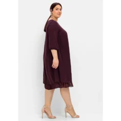 Sheego Chiffonkleid »Kleid«, In Lagen-Optik -Deutschland Glanz Dame Verkaufs-Shop 80dfcbf3531c6ff7354db644c176db46