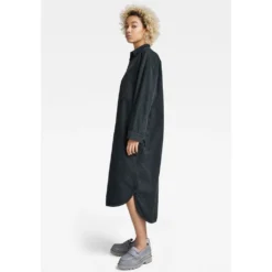 G-Star RAW Hemdblusenkleid »Long Shirt Kleid« -Deutschland Glanz Dame Verkaufs-Shop 87849646fab3bbae6f590fcb379cfb11