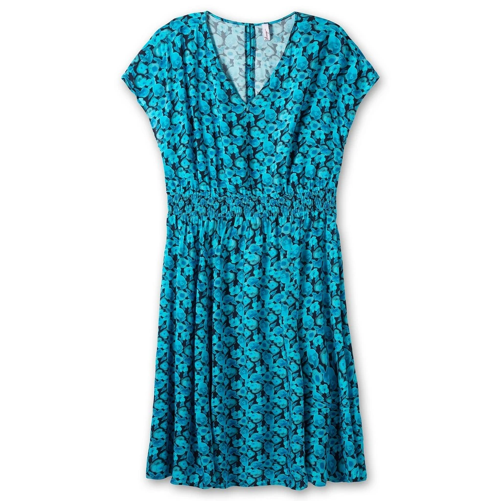 Sheego Druckkleid »Kleid«, Mit Smokbund Und Alloverprint 6 Sheego Druckkleid »Kleid«, Mit Smokbund Und Alloverprint – Bild 4