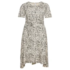 Sheego Sommerkleid »Kleid«, Mit Kurzen Flügelärmeln -Deutschland Glanz Dame Verkaufs-Shop 8dc3742d28e3fca006f446a2ac446656