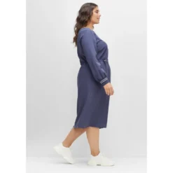 Sheego Midikleid »Kleid«, Aus Fließendem Lyocell, Mit Taillen-Tunnelzug -Deutschland Glanz Dame Verkaufs-Shop 90e269e44dc3be9609d522111e36fc7a