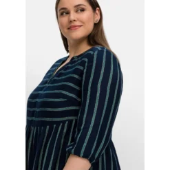 Sheego Shirtkleid »Kleid«, In Kaskadenform, Aus Viskosetwill -Deutschland Glanz Dame Verkaufs-Shop a524f688aa57fa46ea5ff7daf7ec4a50