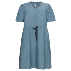 Sheego Blusenkleid »Kleid«, In Wickeloptik, Mit Bindeband -Deutschland Glanz Dame Verkaufs-Shop a78d4028bec2e2bfd33e65208e1d6ec2