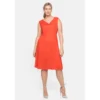 Sheego Sommerkleid »Kleid«, Mit V-Schlitz, Teilungsnähten Und Taillenband -Deutschland Glanz Dame Verkaufs-Shop a8f1d9c25e45455498356159bcb9e47a