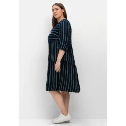 Sheego Shirtkleid »Kleid«, In Kaskadenform, Aus Viskosetwill -Deutschland Glanz Dame Verkaufs-Shop aa04c4899804b87a69647652c3f5bbfc