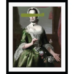 Queence Bild »Gisela«, Frau, Frau, Farbklecks, Kleid, Gerahmt, Mittelalter