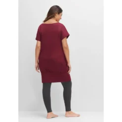 Sheego Jerseykleid »Relax-Kleid«, Mit Breitem, Elastischen Saum -Deutschland Glanz Dame Verkaufs-Shop ba53906a9b700d5b7590ef2e38394686