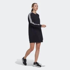 Adidas Sportswear Shirtkleid »ESSENTIALS 3-STREIFEN CREW KLEID« -Deutschland Glanz Dame Verkaufs-Shop c0b4afcc76e4ae39d8f3c85f497c555f