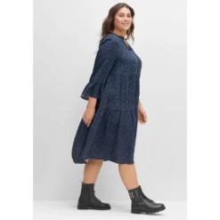 Sheego Tunikakleid »Kleid«, Mit Alloverprint Und Trompetenärmeln -Deutschland Glanz Dame Verkaufs-Shop c39d2f41b724d70abf70079823fd885d