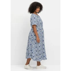 Sheego By Joe Browns Druckkleid »Kleid«, Mit Smok-Taillenbund -Deutschland Glanz Dame Verkaufs-Shop c897082c91afcdecebb2765dcd527098