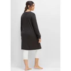 Sheego Sweatkleid »Relax-Kleid«, Aus Interlock, Mit Tiefem V-Ausschnitt -Deutschland Glanz Dame Verkaufs-Shop dbc49baba7063945a54fd7e29c64fd12