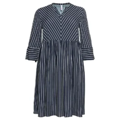 Sheego Druckkleid »Kleid«, Mit Streifen, Weit Schwingender Rock -Deutschland Glanz Dame Verkaufs-Shop e2b21e910dc827fa3b931c0380eb09bb