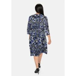 Sheego Midikleid »Kleid«, Aus Dezent Schimmernder Viskose -Deutschland Glanz Dame Verkaufs-Shop e662fef2e58f4166567b2f13708ba585