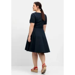 Sheego Cocktailkleid »Kleid«, Mit Gürtel Und Reverskragen -Deutschland Glanz Dame Verkaufs-Shop f0c104fcc709fa468c2e35d2f2f98387