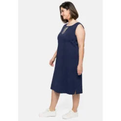 Sheego Tunikakleid »Kleid«, Aus Elastischer Baumwoll-Qualität -Deutschland Glanz Dame Verkaufs-Shop f38978db84d30fb262b99a31d419441e