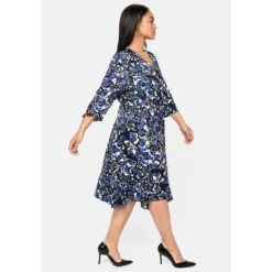 Sheego Midikleid »Kleid«, Aus Dezent Schimmernder Viskose -Deutschland Glanz Dame Verkaufs-Shop fabd72dbf83030af929a24a9bad8e318