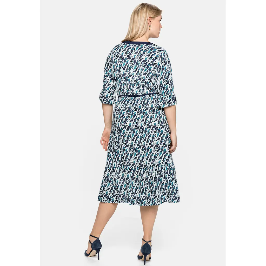 Sheego Tunikakleid »Kleid«, Mit Alloverprint Und Volantärmeln 4 Sheego Tunikakleid »Kleid«, Mit Alloverprint Und Volantärmeln – Bild 2
